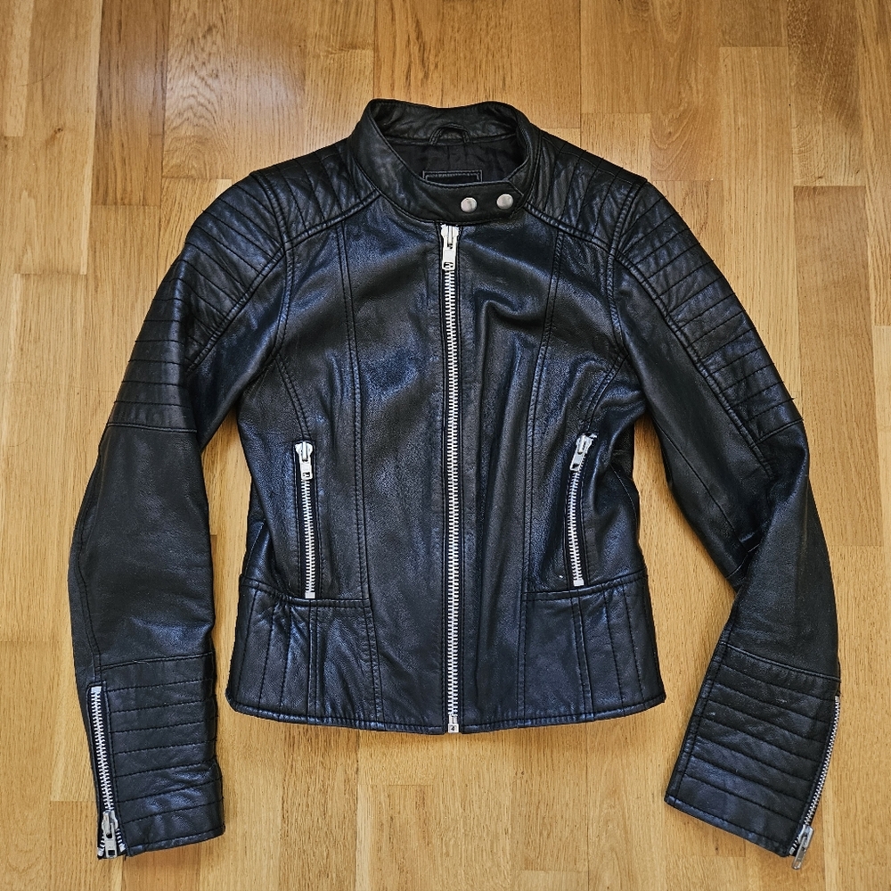 Barney's 100% Leather Jacket (Size M/10)